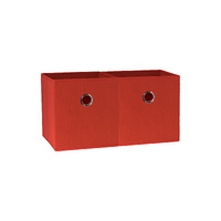 27x28x27 CM Red 2X Pack Foldable Folding Storage Cube Storage Box Bookcase Fabric Cube Toy Organiser